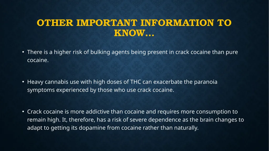 Crack cocaine what is it? What does it do? - slide 15 of 19