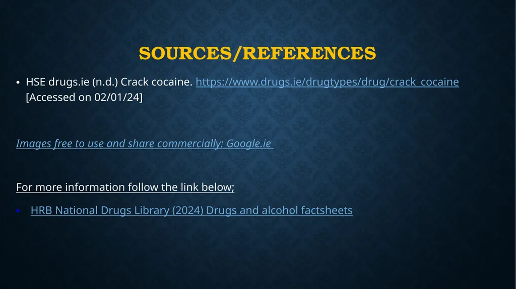 Crack cocaine what is it? What does it do? - slide 19 of 19