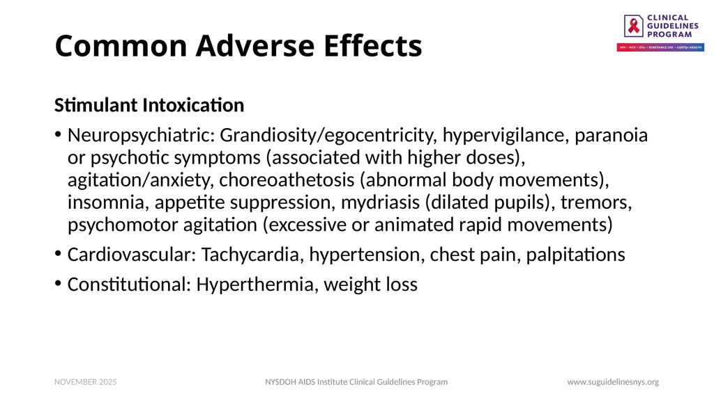 Clinical Guidance: Stimulant Use - slide 9 of 20