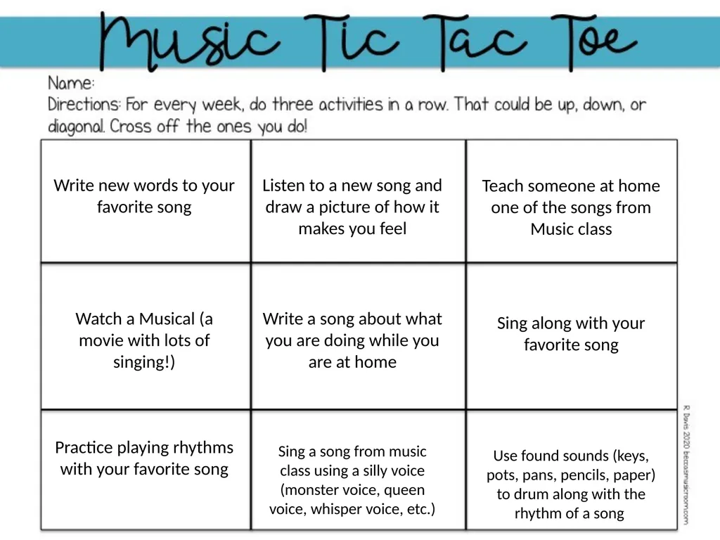 Write new words to your favorite song Listen to a - slide 1 of 2