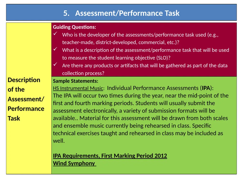 Measuring Educator Effectiveness for Music - slide 40 of 56