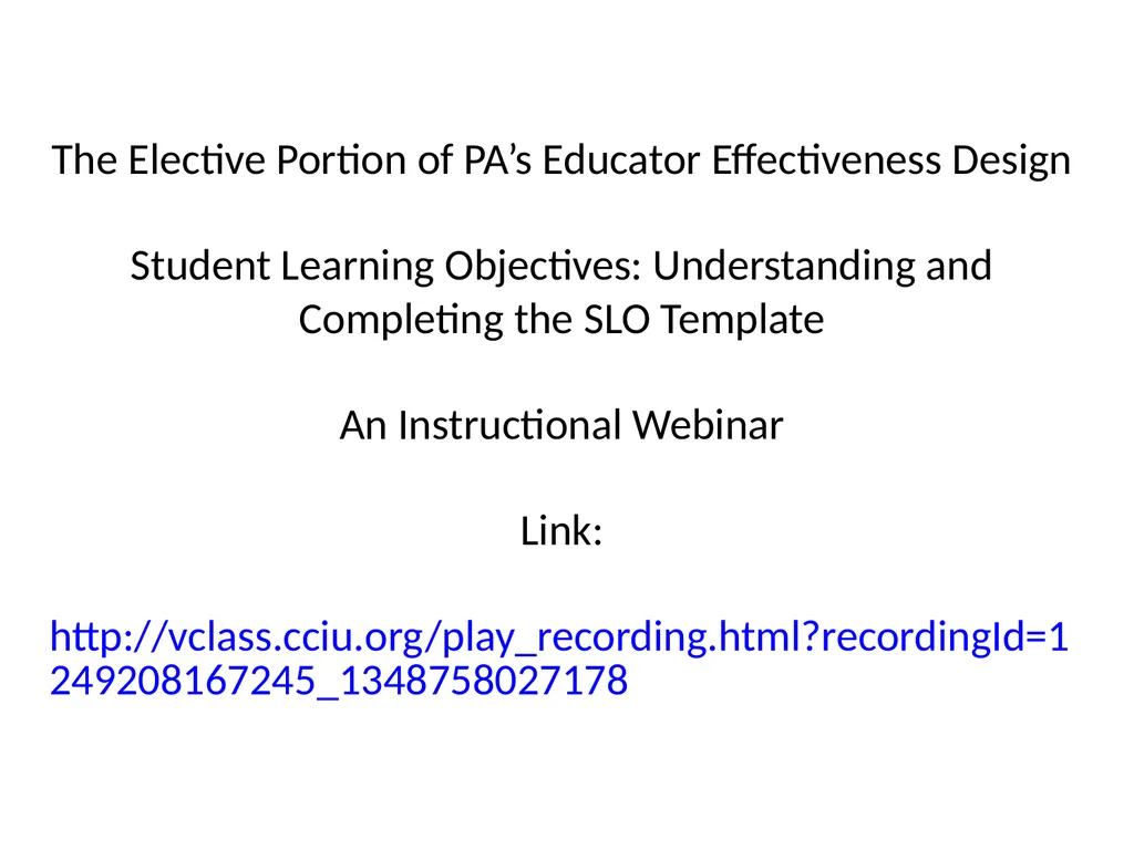 Measuring Educator Effectiveness for Music - slide 55 of 56
