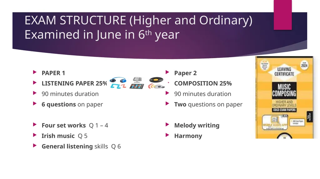 LC MUSIC SUBJECT CONTENT Why study music ? - slide 5 of 10