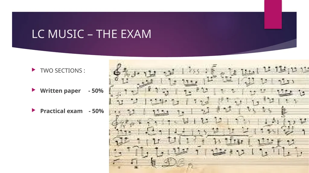 LC MUSIC SUBJECT CONTENT Why study music ? - slide 4 of 10