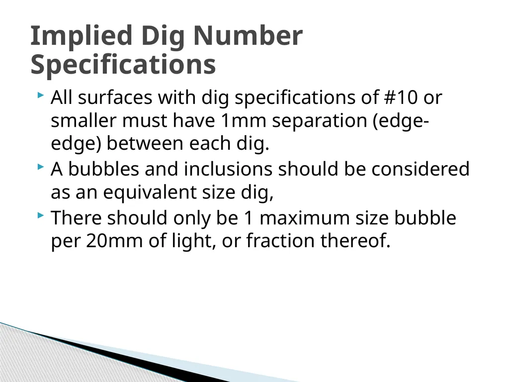 Specifying Scratch/Dig of an Optical Surface - slide 12 of 14