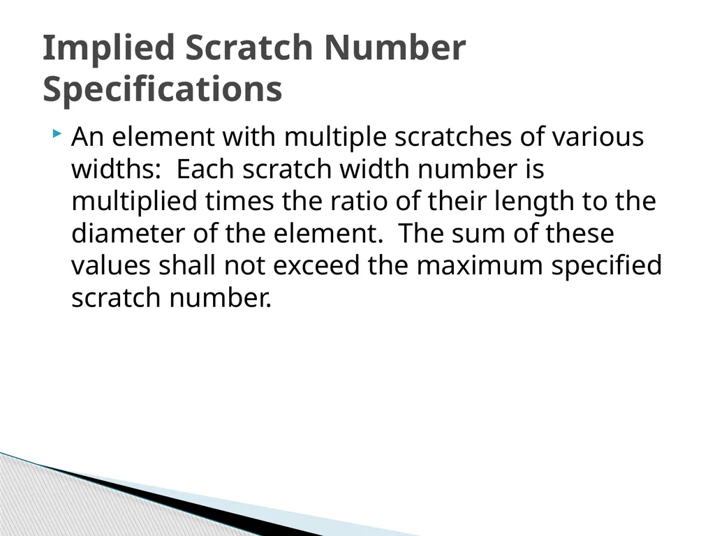 Specifying Scratch/Dig of an Optical Surface - slide 5 of 14