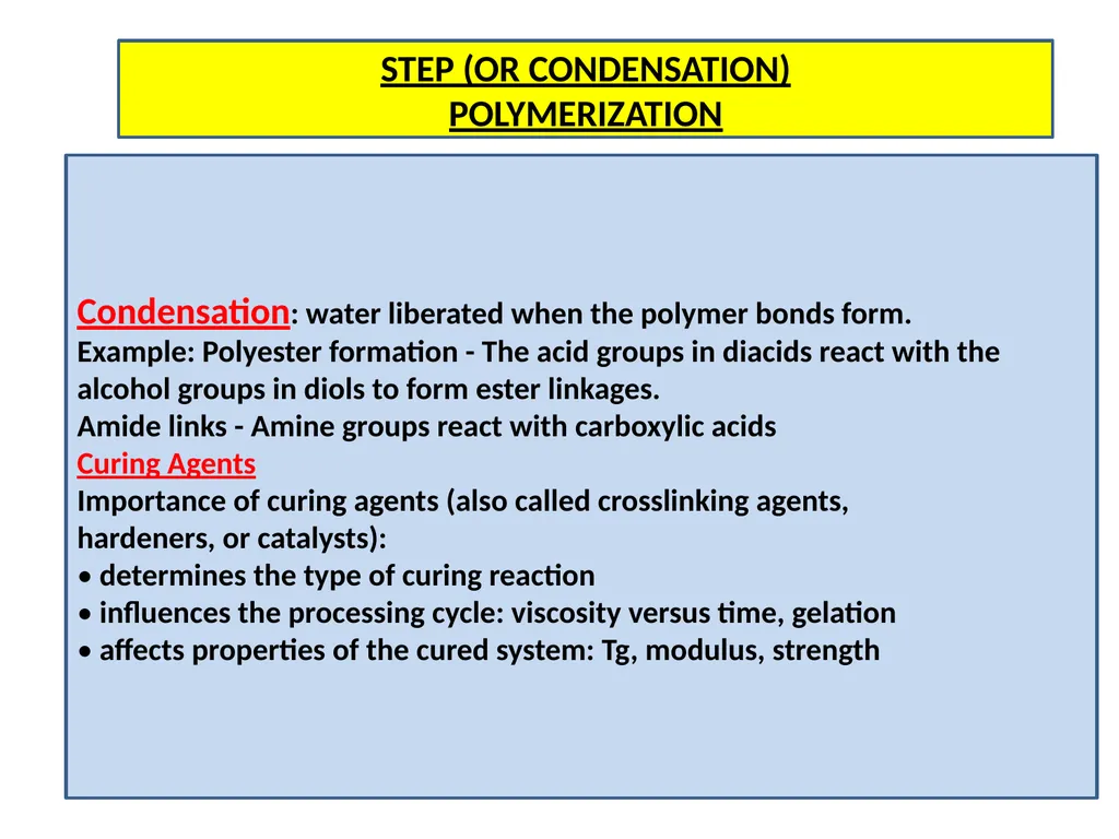 Advance Polymer Science INTRODUCTION TO POLYMERS - slide 15 of 26