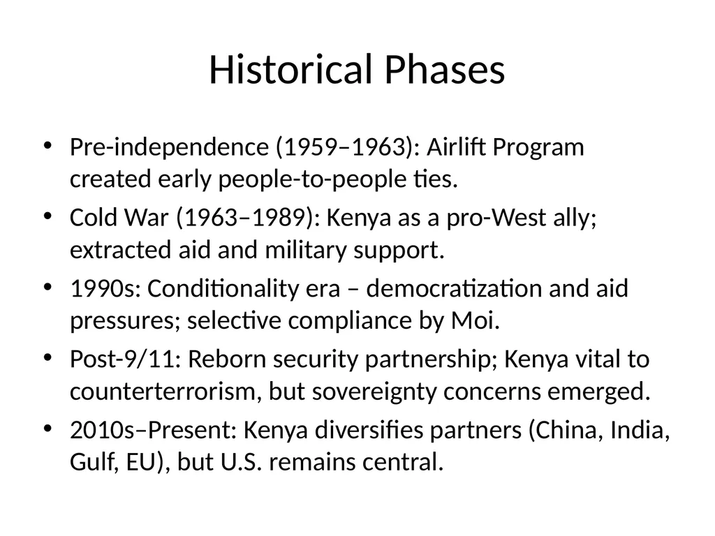 Kenya-United States Foreign Relations in - slide 7 of 10