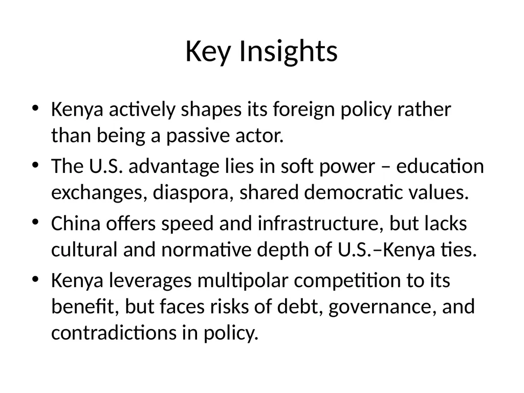 Kenya-United States Foreign Relations in - slide 9 of 10