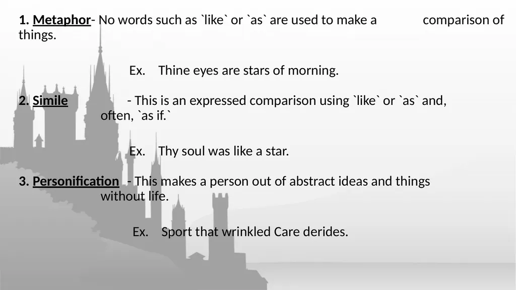 The Basic Elements of Poetry and Air Castles. - slide 12 of 18
