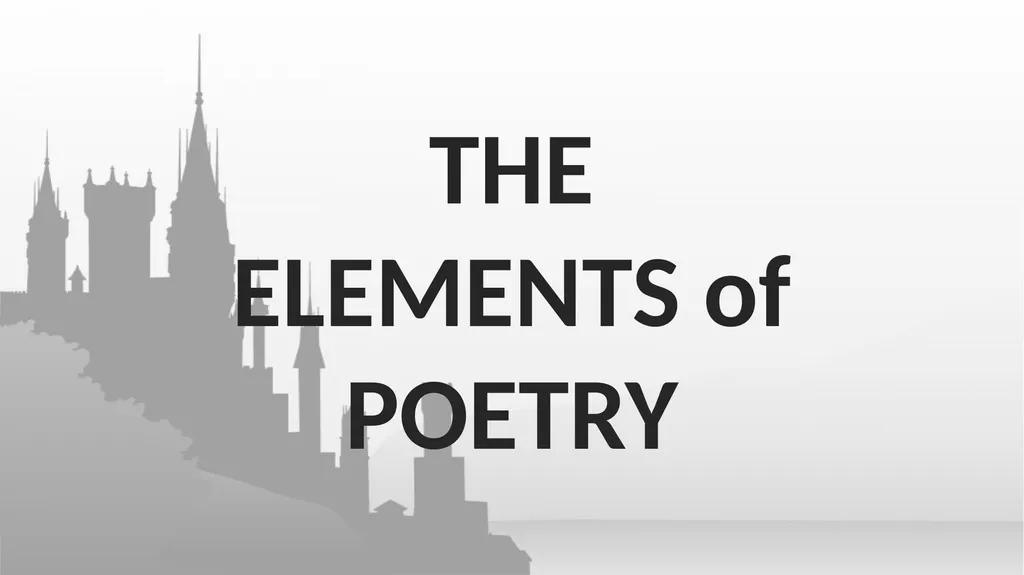 The Basic Elements of Poetry and Air Castles. - slide 8 of 18