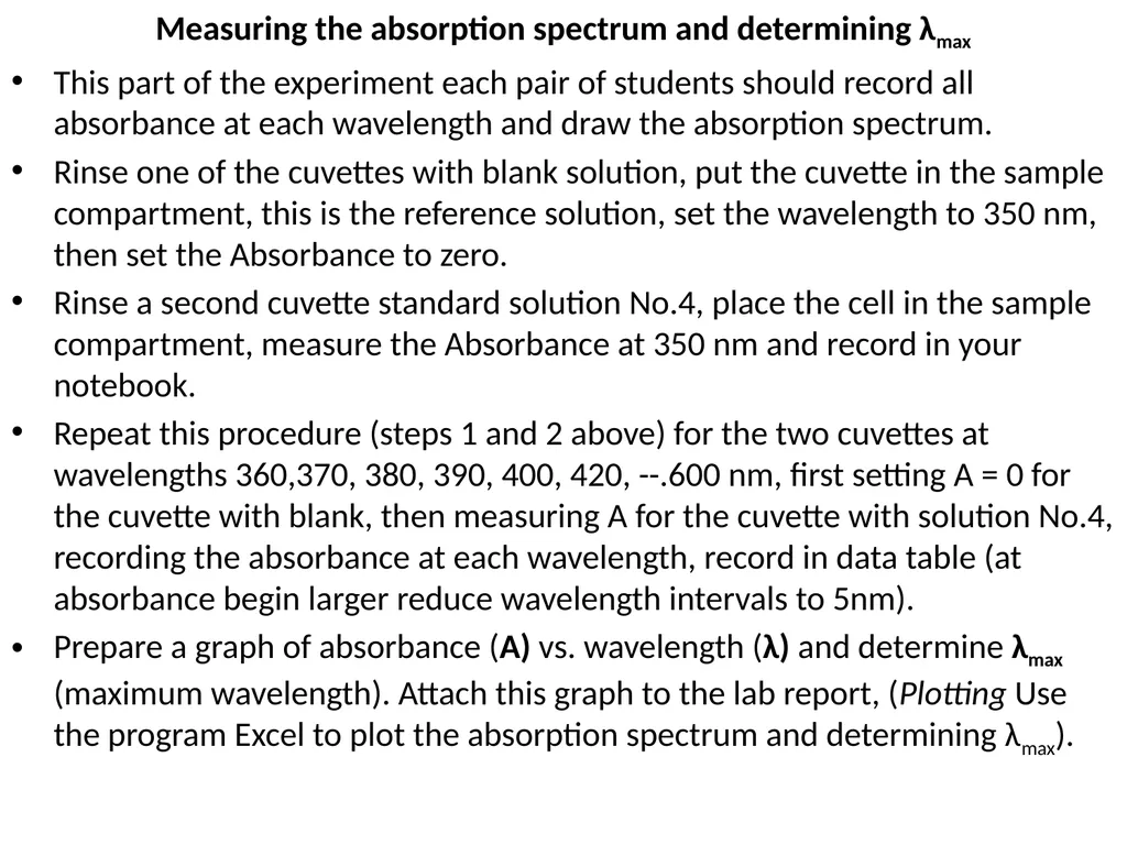 1. UV-Vis. Spectroscopy Fundamentals of - slide 12 of 62