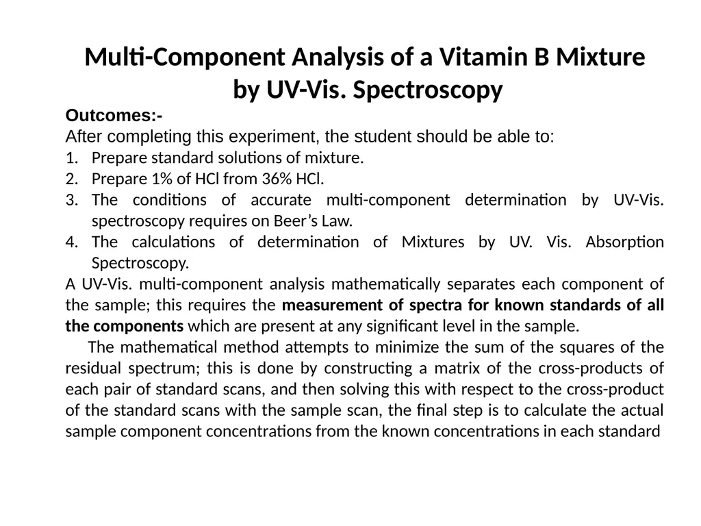 1. UV-Vis. Spectroscopy Fundamentals of - slide 53 of 62