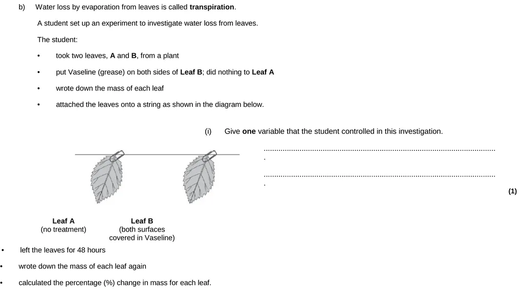 Biology Unit 2 Organisation Describe & explain - slide 6 of 34
