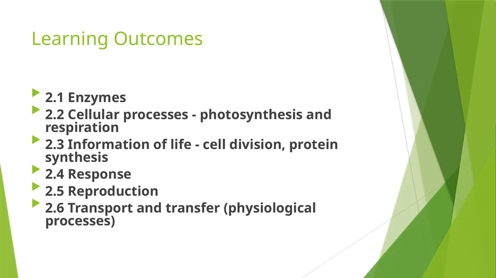 Leaving Certificate Biology – New Specification - slide 11 of 17