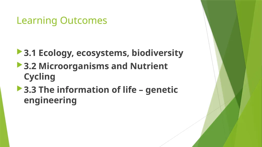 Leaving Certificate Biology – New Specification - slide 13 of 17
