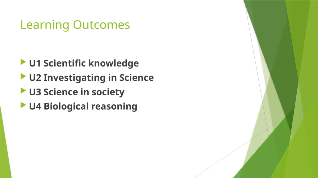 Leaving Certificate Biology – New Specification - slide 7 of 17