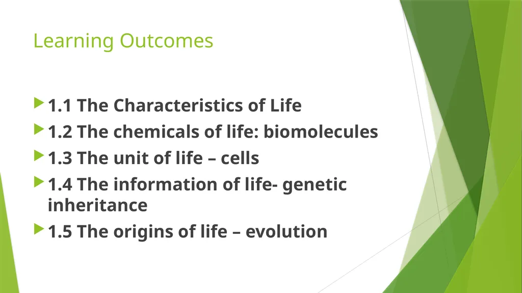 Leaving Certificate Biology – New Specification - slide 9 of 17
