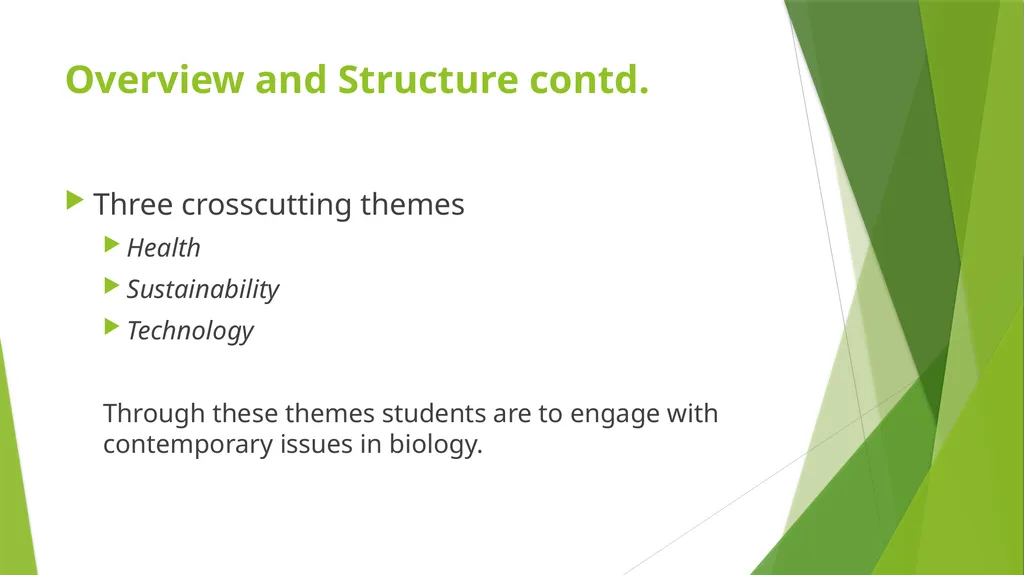 Leaving Certificate Biology – New Specification - slide 3 of 17