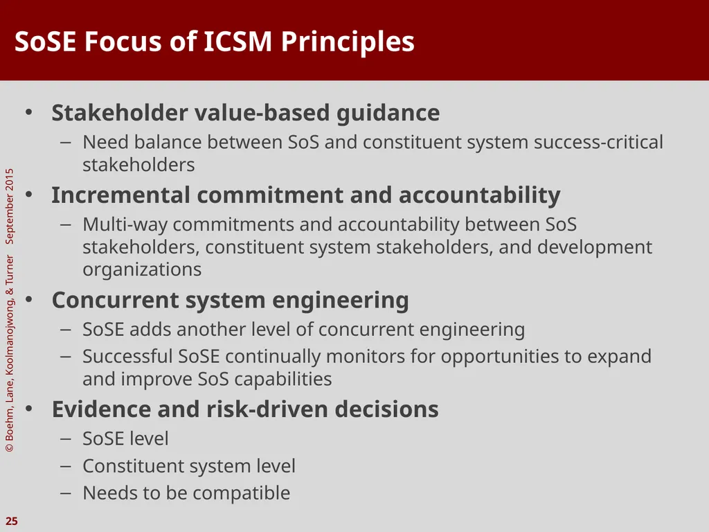 The Incremental Commitment Spiral Model as Applied - slide 25 of 29