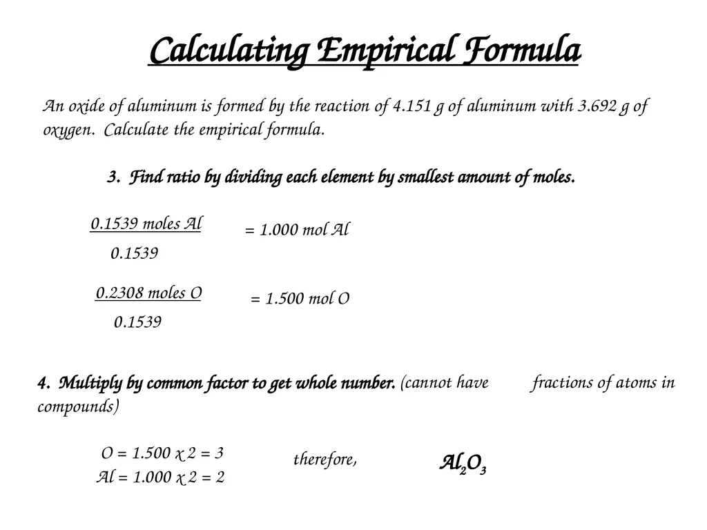 Percent Composition, Empirical Formulas, Molecular - slide 20 of 29