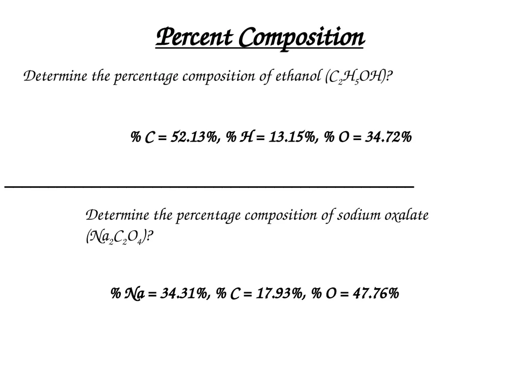 Percent Composition, Empirical Formulas, Molecular - slide 6 of 29