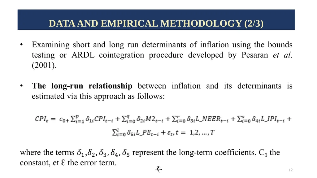 1 INFLATION DYNAMICS AND DETERMINANTS IN ALGERIA: - slide 12 of 24
