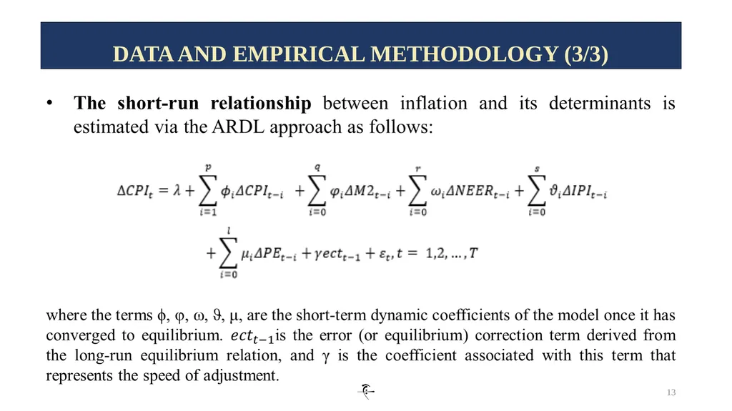 1 INFLATION DYNAMICS AND DETERMINANTS IN ALGERIA: - slide 13 of 24