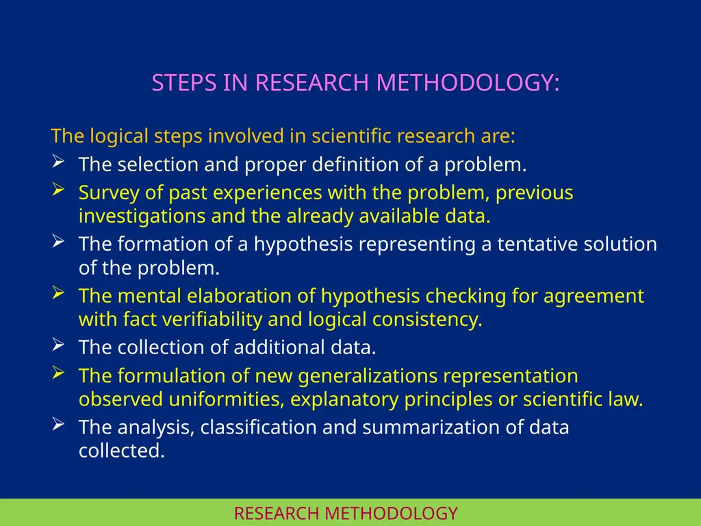 RESEARCH METHODOLOGY RESEARCH METHODOLOGY : I DR - slide 5 of 6