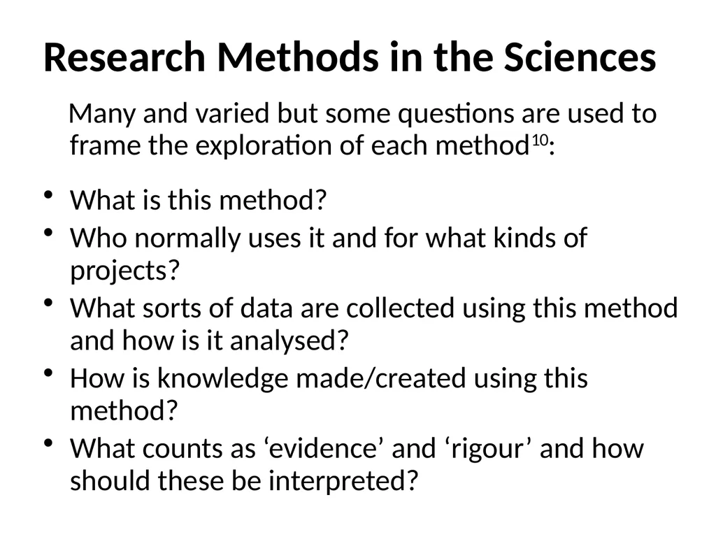 Research Methods in the Sciences Prof. Anthony A. - slide 12 of 41