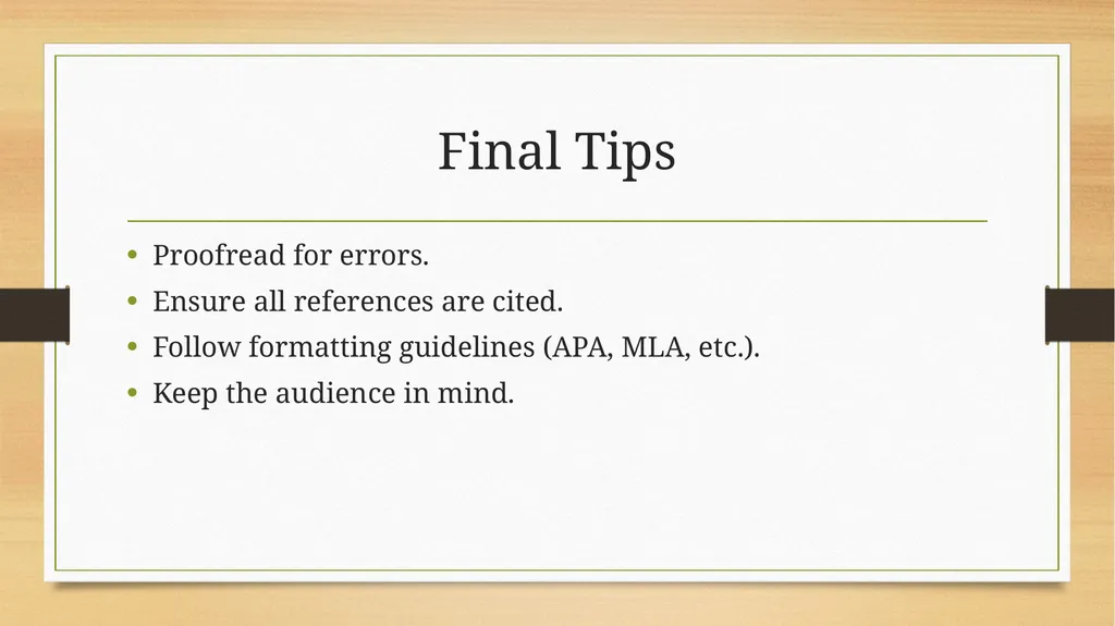 Introduction to Research Report Writing - slide 14 of 15