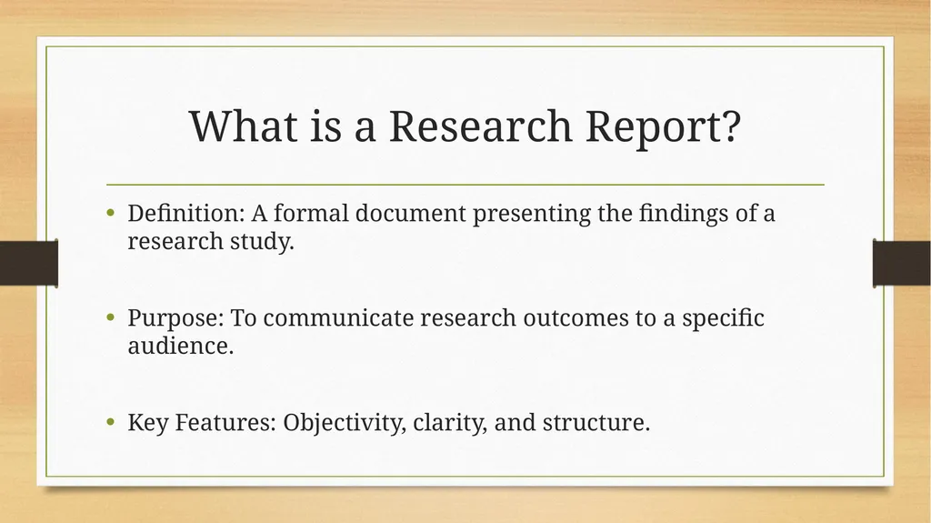 Introduction to Research Report Writing - slide 2 of 15