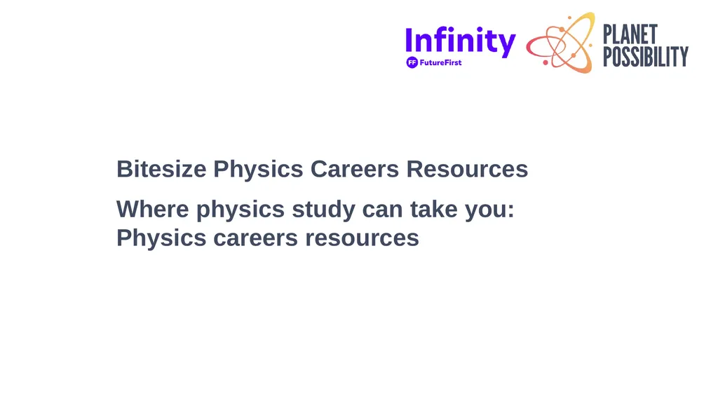 Bitesize Physics Careers Resources Where physics - slide 1 of 11