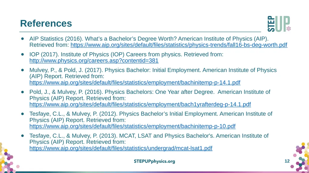Bachelors Degrees in Physics: What you didn’t know - slide 12 of 13