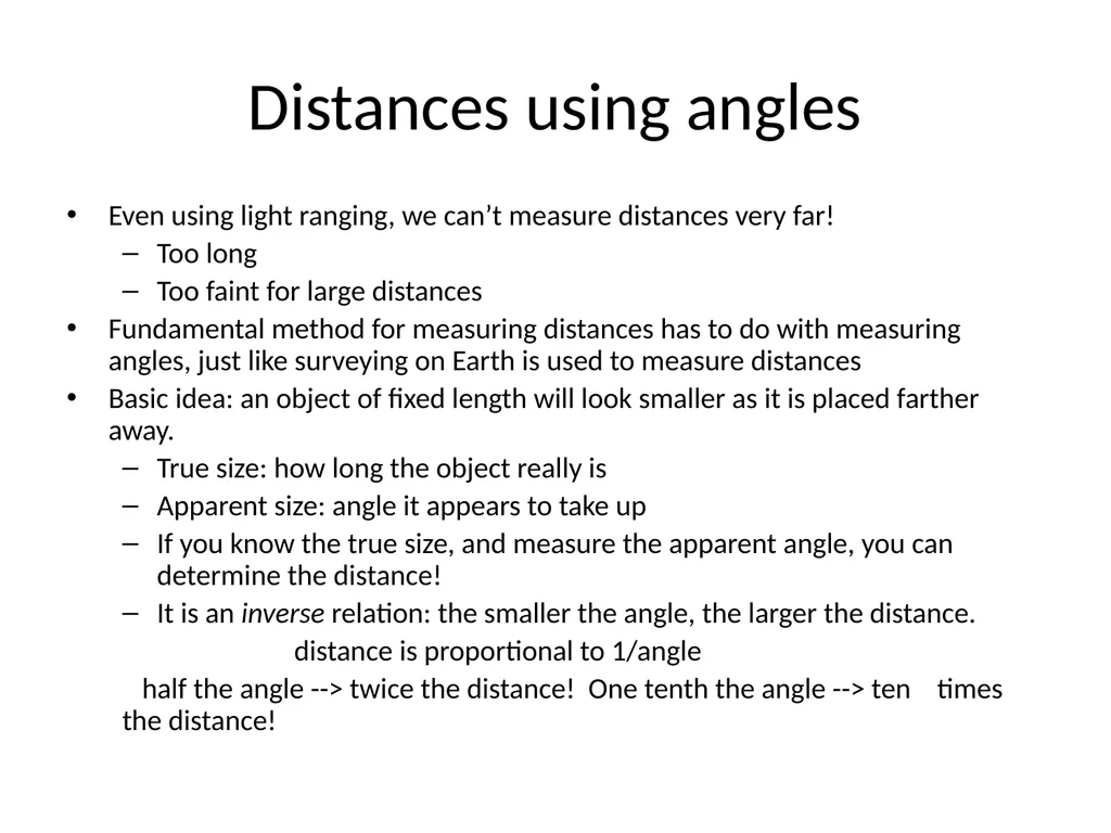 Distances to Astronomical Objects Recap Canvas - slide 7 of 19