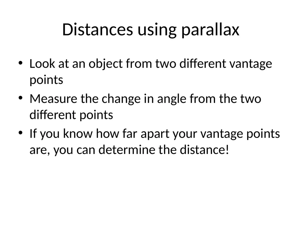 Distances to Astronomical Objects Recap Canvas - slide 11 of 19