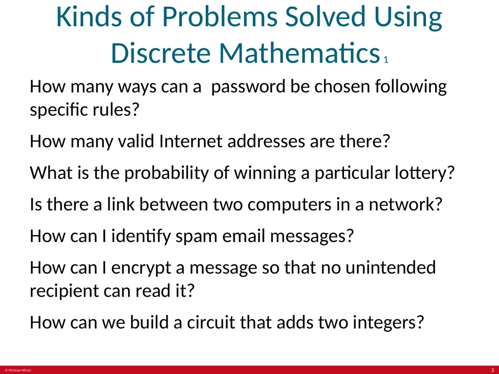 Discrete Mathematics and Its Applications - slide 3 of 8