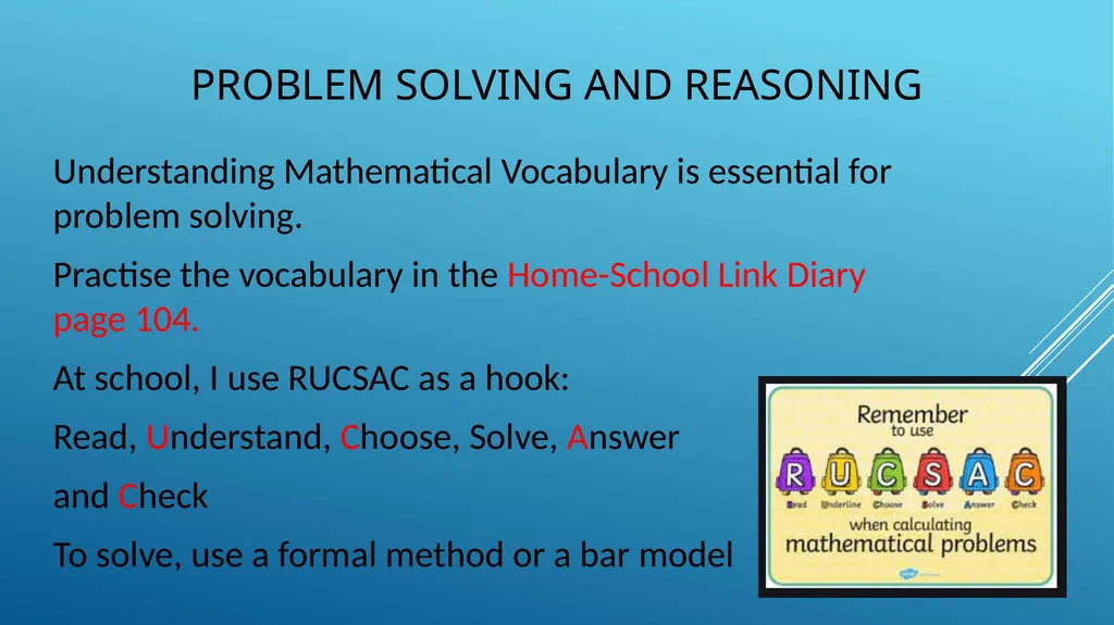 Mathematics Home-School Link Diary pages 100-110 - slide 9 of 14