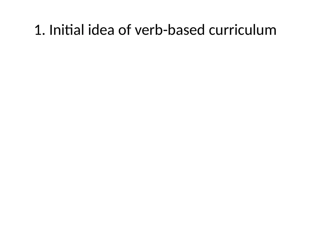 Verb-based Curriculum for Mathematics Education - slide 6 of 27