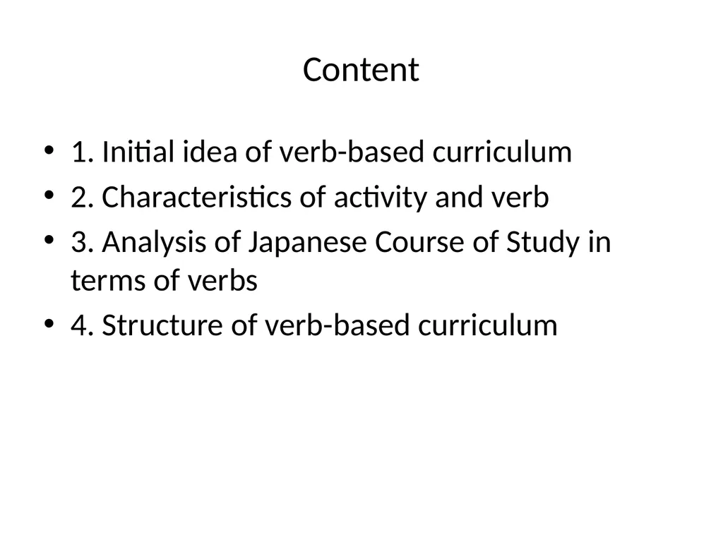 Verb-based Curriculum for Mathematics Education - slide 5 of 27