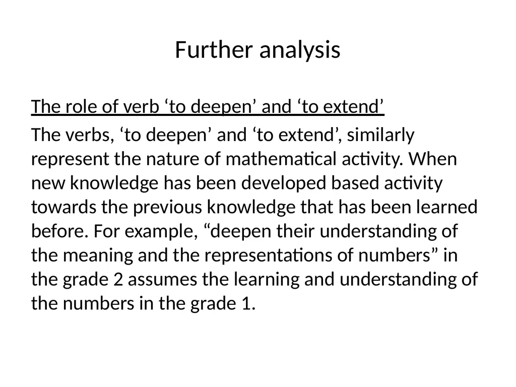 Verb-based Curriculum for Mathematics Education - slide 21 of 27