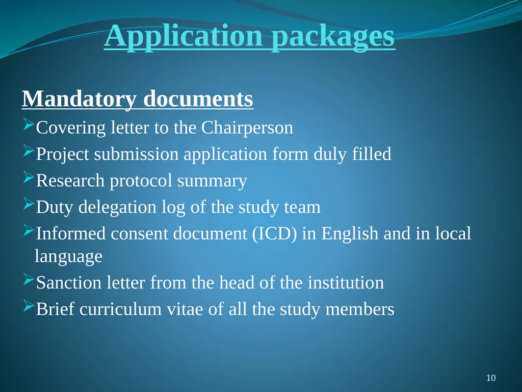 Proposal Submission & Review Procedures A Handbook - slide 10 of 18