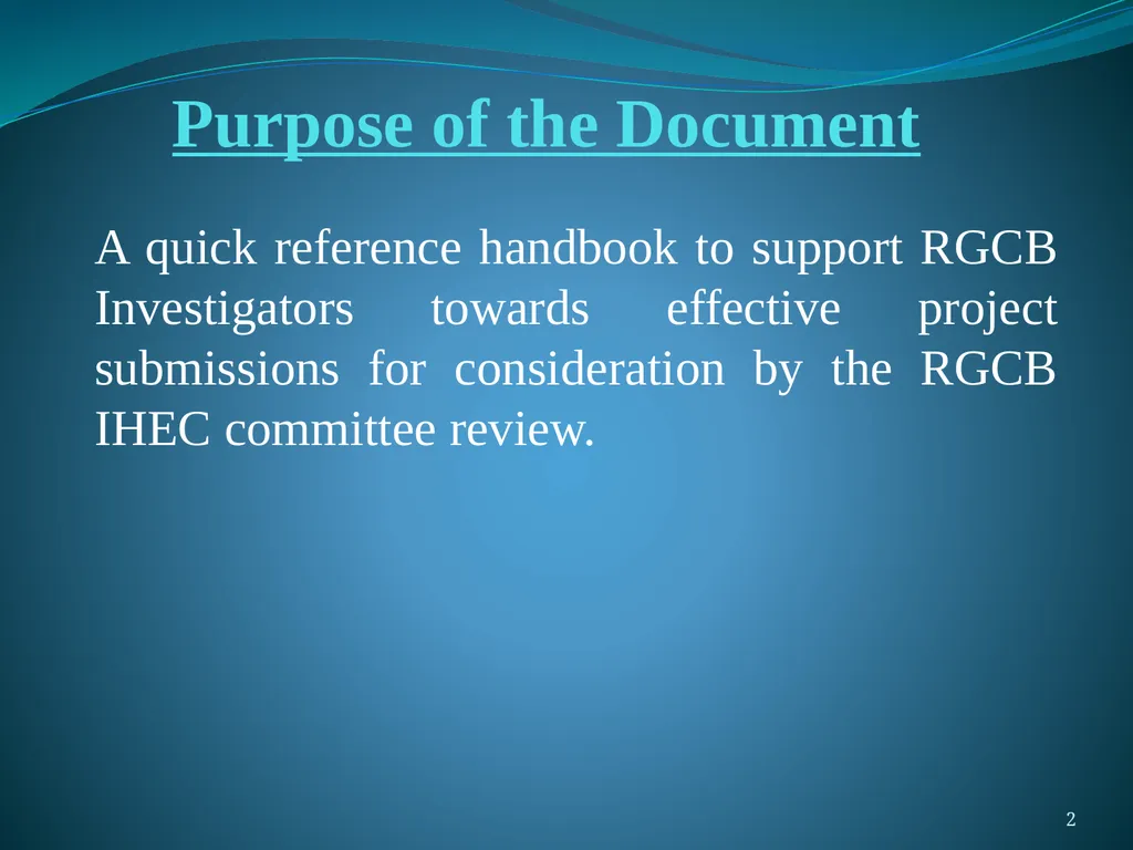 Proposal Submission & Review Procedures A Handbook - slide 2 of 18