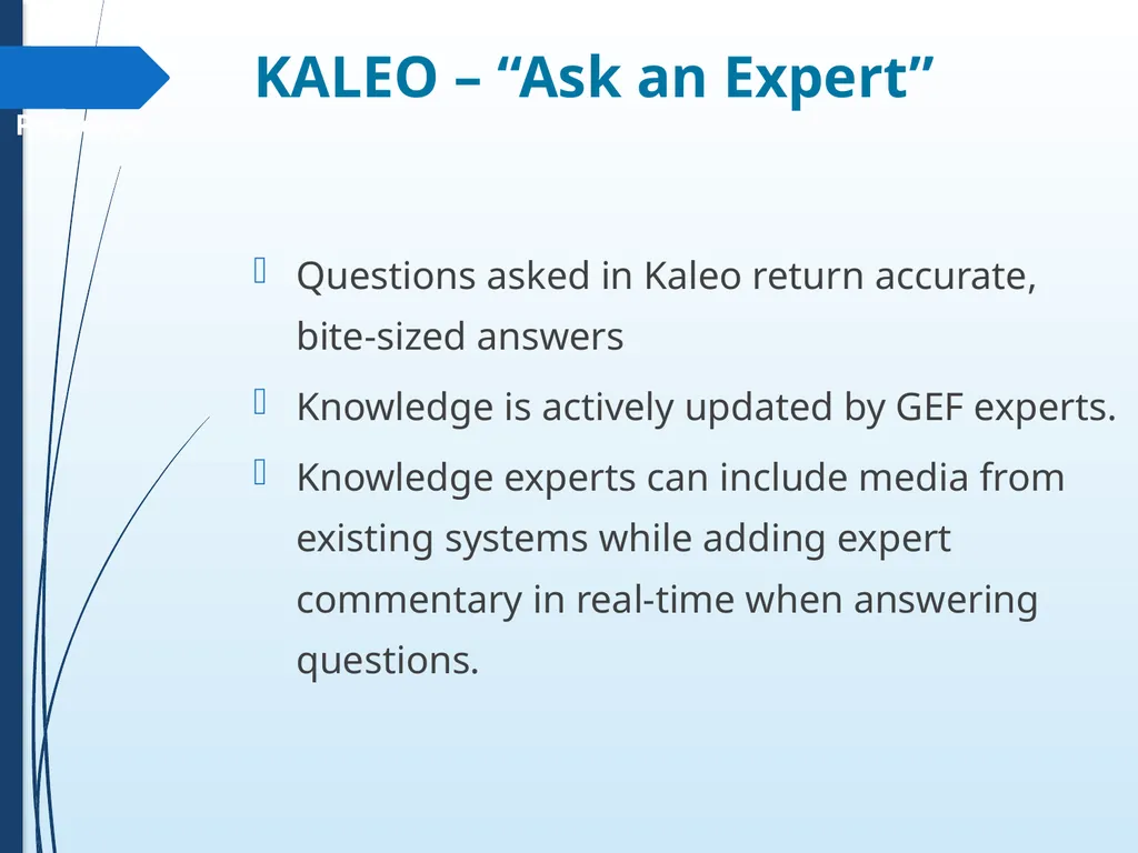 Knowledge and Learning at the GEF and the GEF - slide 11 of 18