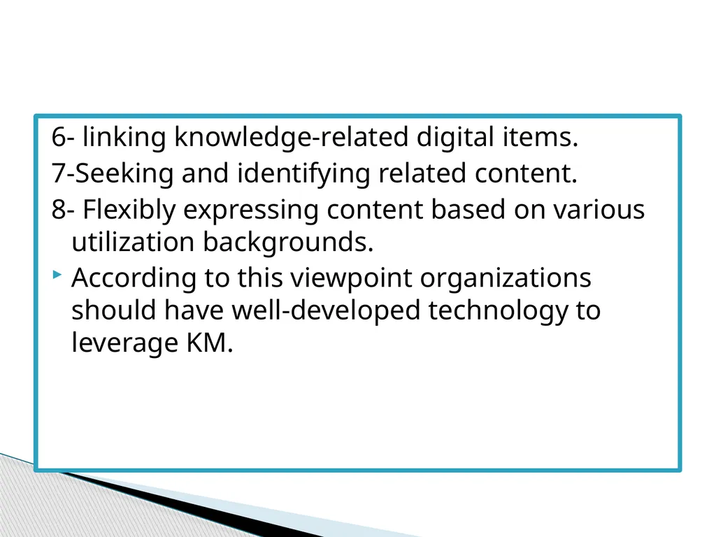 Knowledge Management infrastructure Knowledge - slide 7 of 43