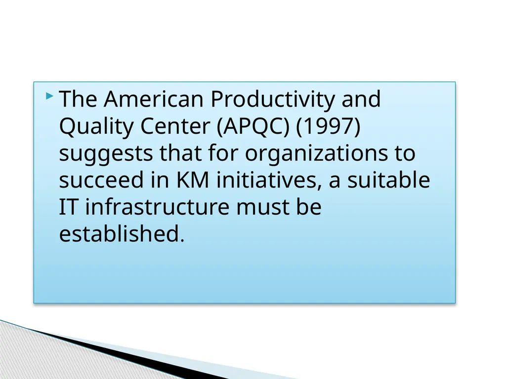 Knowledge Management infrastructure Knowledge - slide 2 of 43
