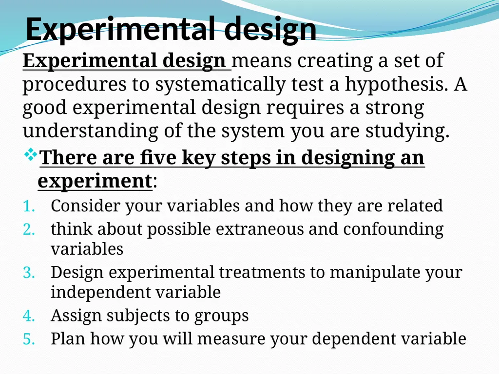 lecture-3: Make an experimental design and applied - slide 2 of 11