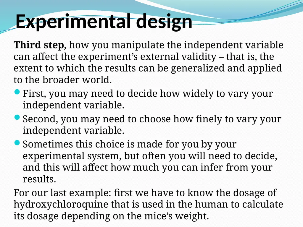 lecture-3: Make an experimental design and applied - slide 6 of 11