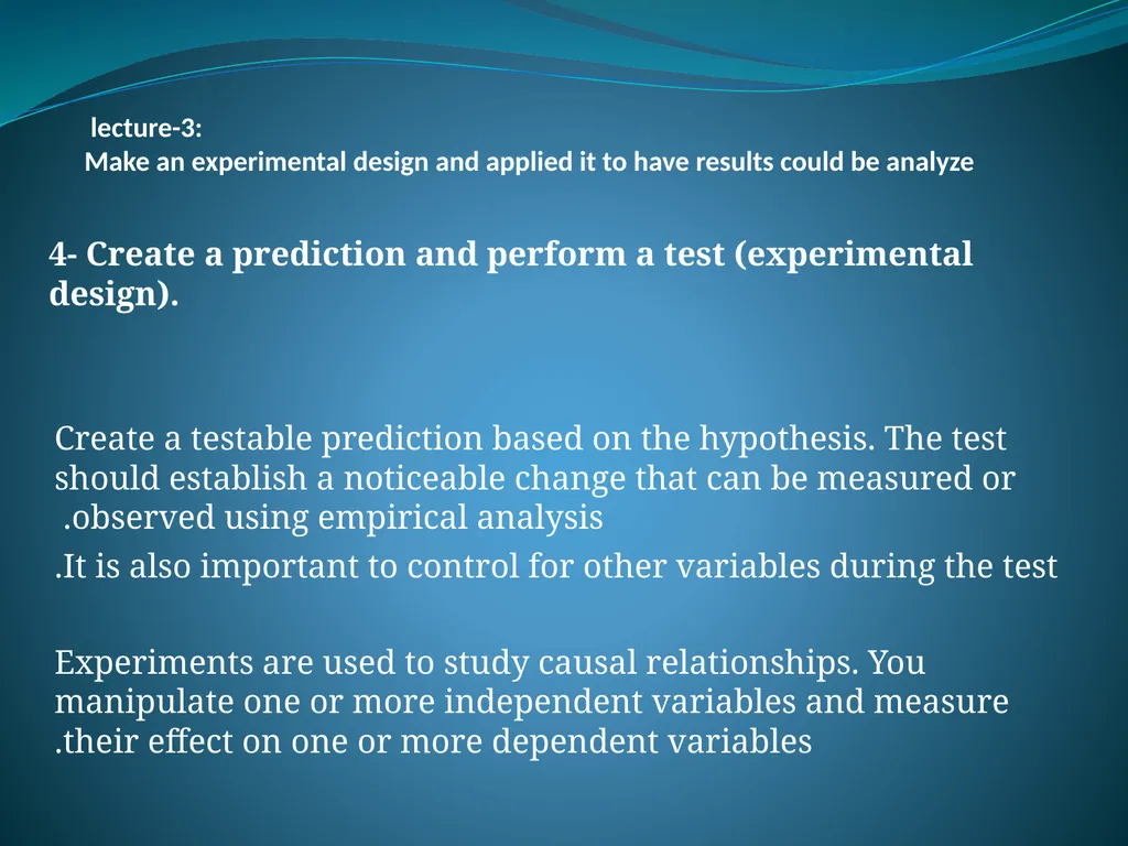 lecture-3: Make an experimental design and applied - slide 1 of 11