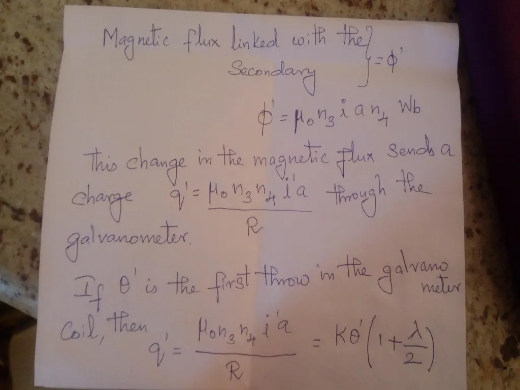 Experiment to draw B- H curve Ballistic method - slide 10 of 16